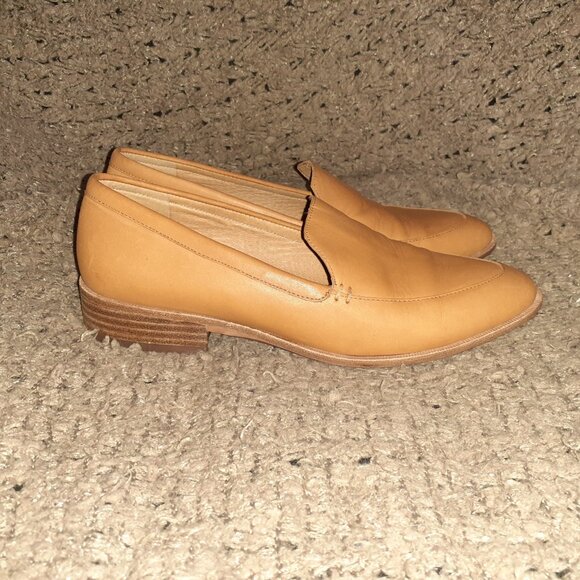 MADEWELL-The Frances-Tan Brown Leather Pointed Toe Loafers-Sz 8-Excellent - Picture 5 of 8